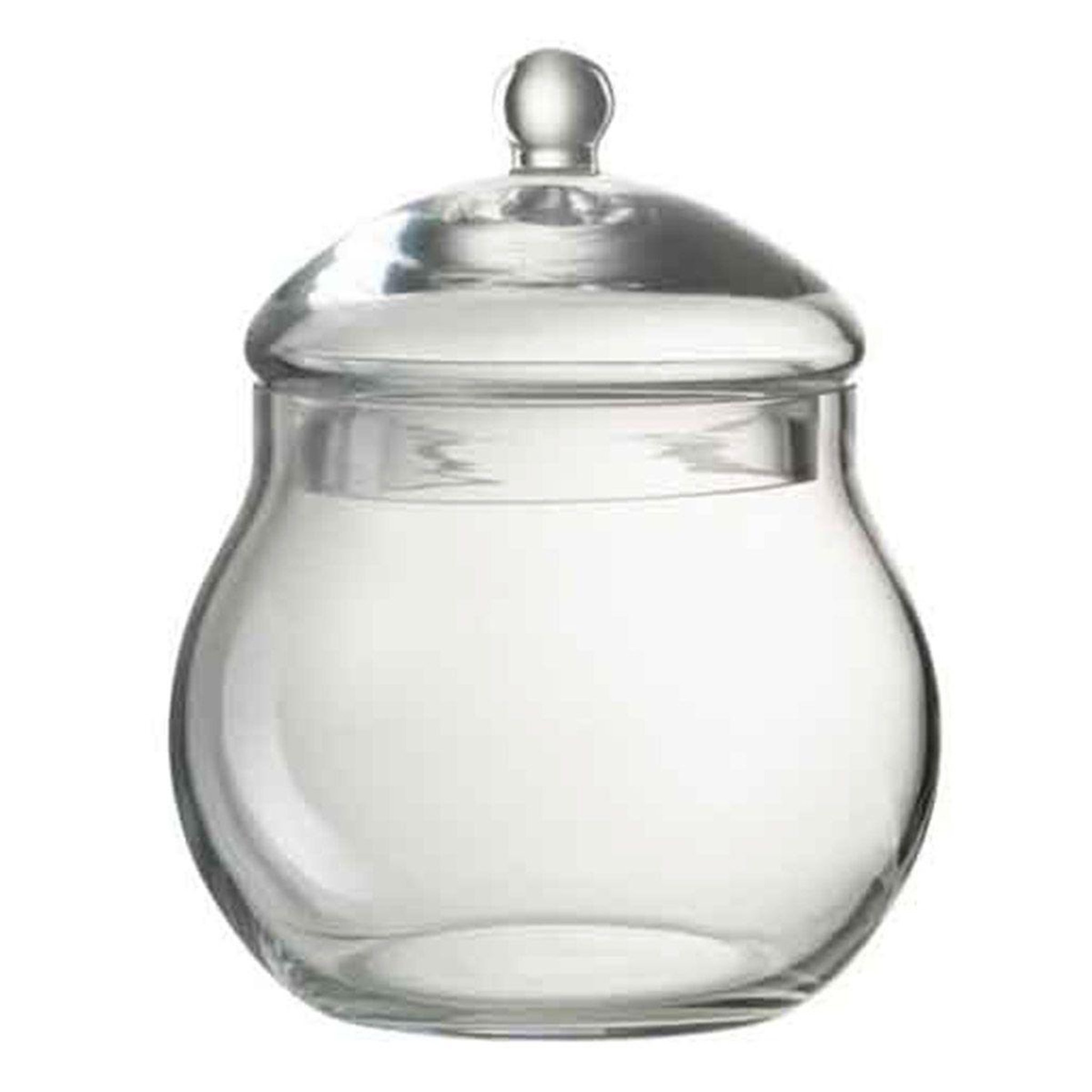 Voir la diapositive 1 : J-LINE Bocal en Verre Design  Boule  19cm Transparent