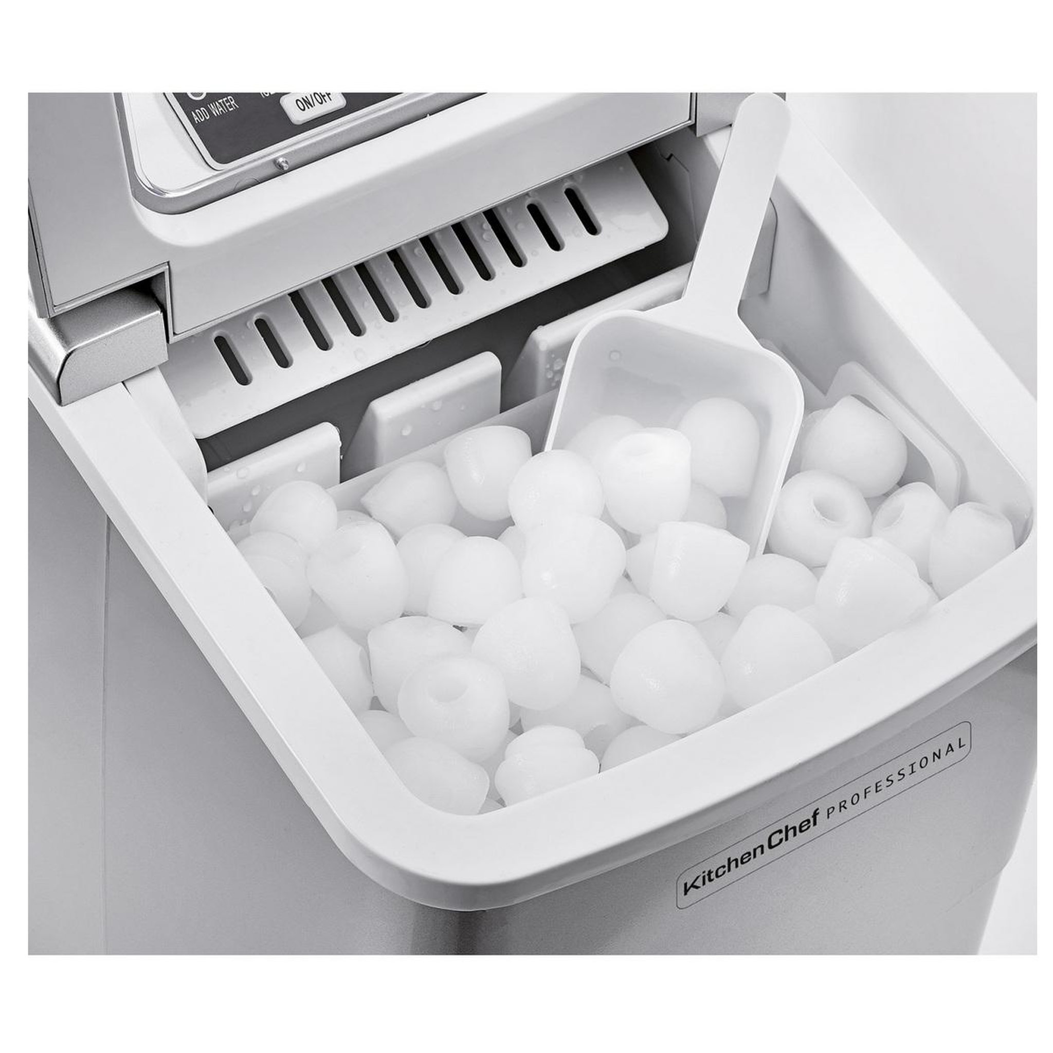 Voir la diapositive 3 : Kitchen chef Machine à glaçons 100w 10-12kg / 24h - ksice9ss