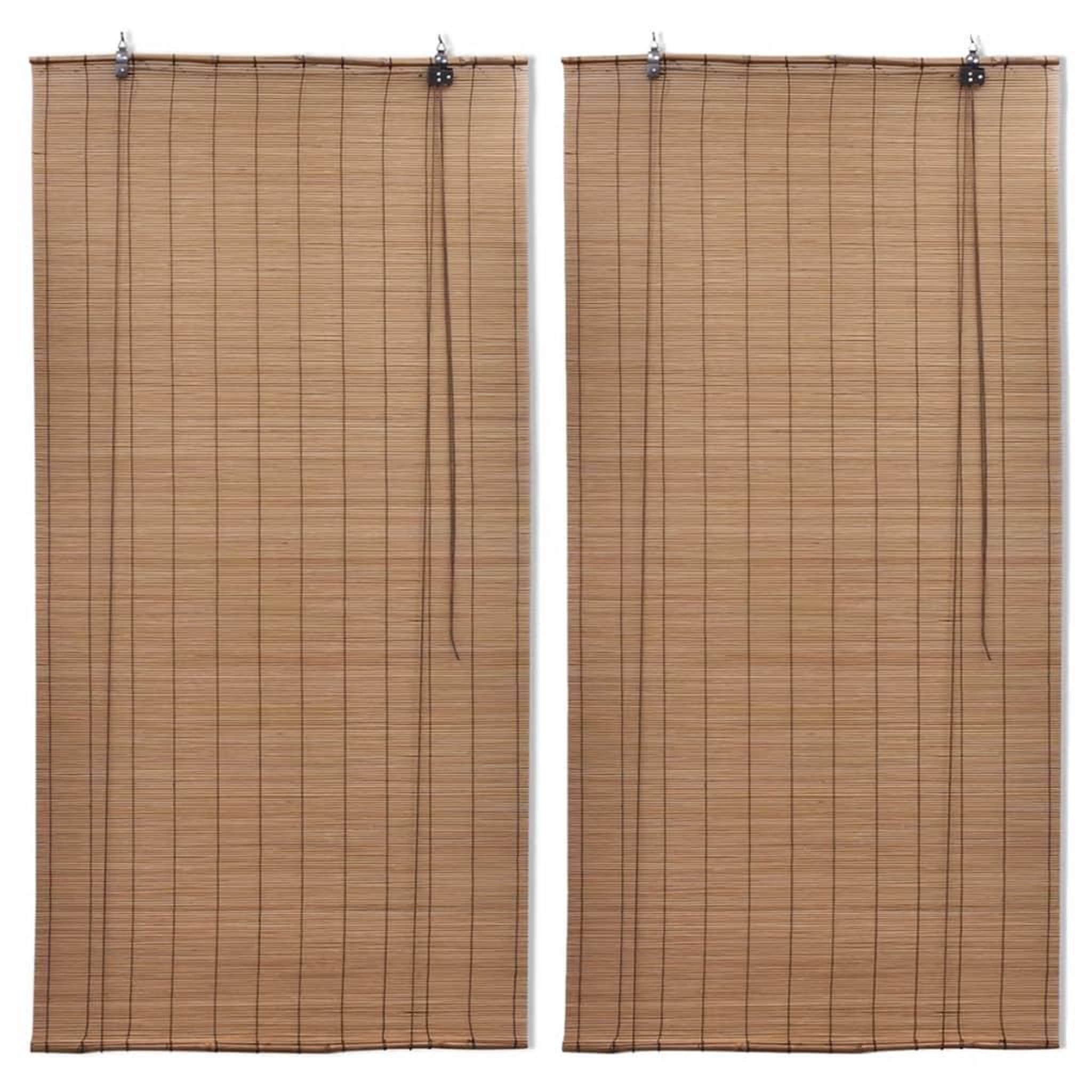 VIDAXL Stores roulants en bambou 2 pcs 100x160 cm marron