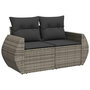 Voir la diapositive 3 : VIDAXL Salon de jardin 5 pcs avec coussins gris resine tressee