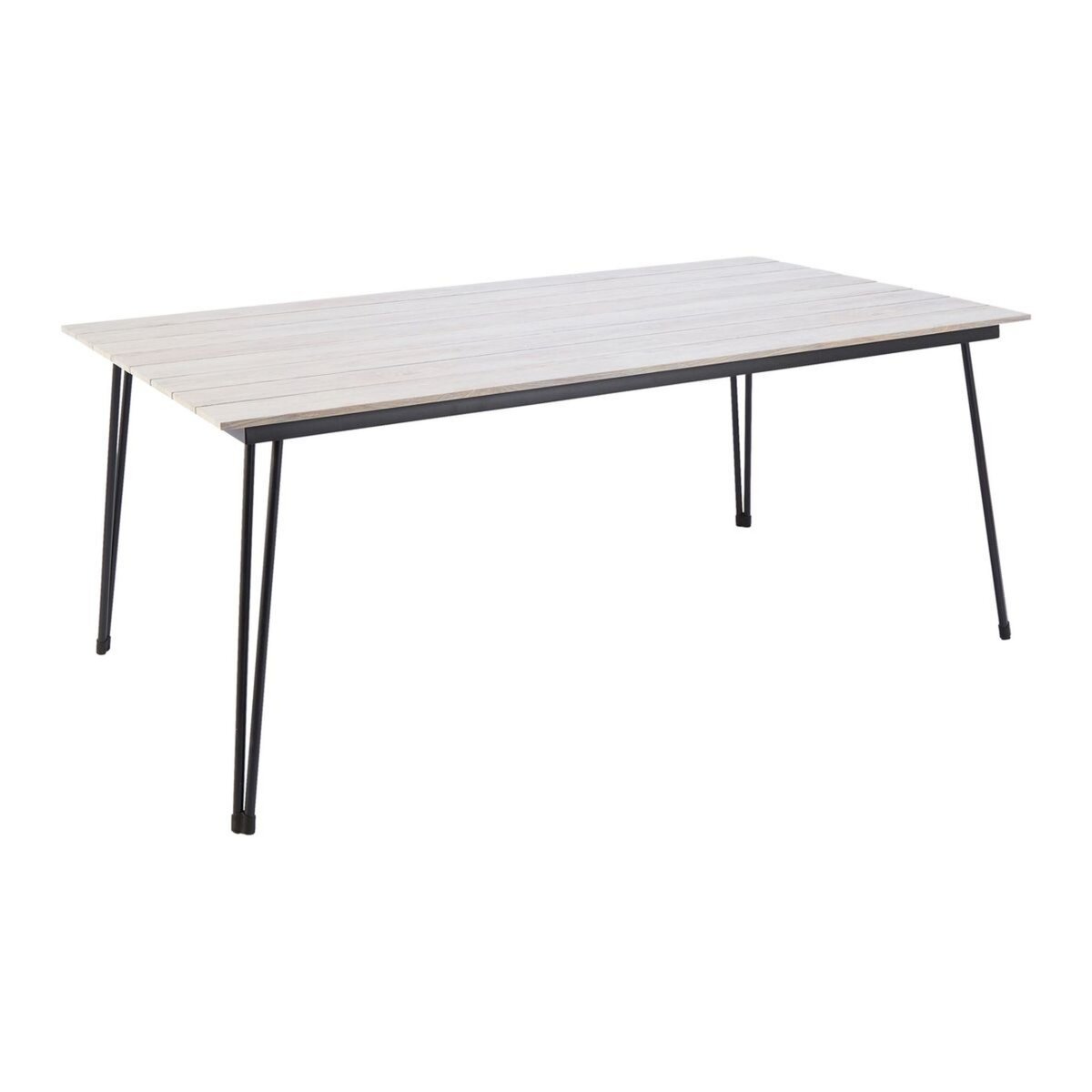 GARDENSTAR  Table de jardin 180x100 cm acier/alu plateau imitation Bois  ANTIBE