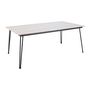 Voir la diapositive 2 : GARDENSTAR  Table de jardin 180x100 cm acier/alu plateau imitation Bois  ANTIBE