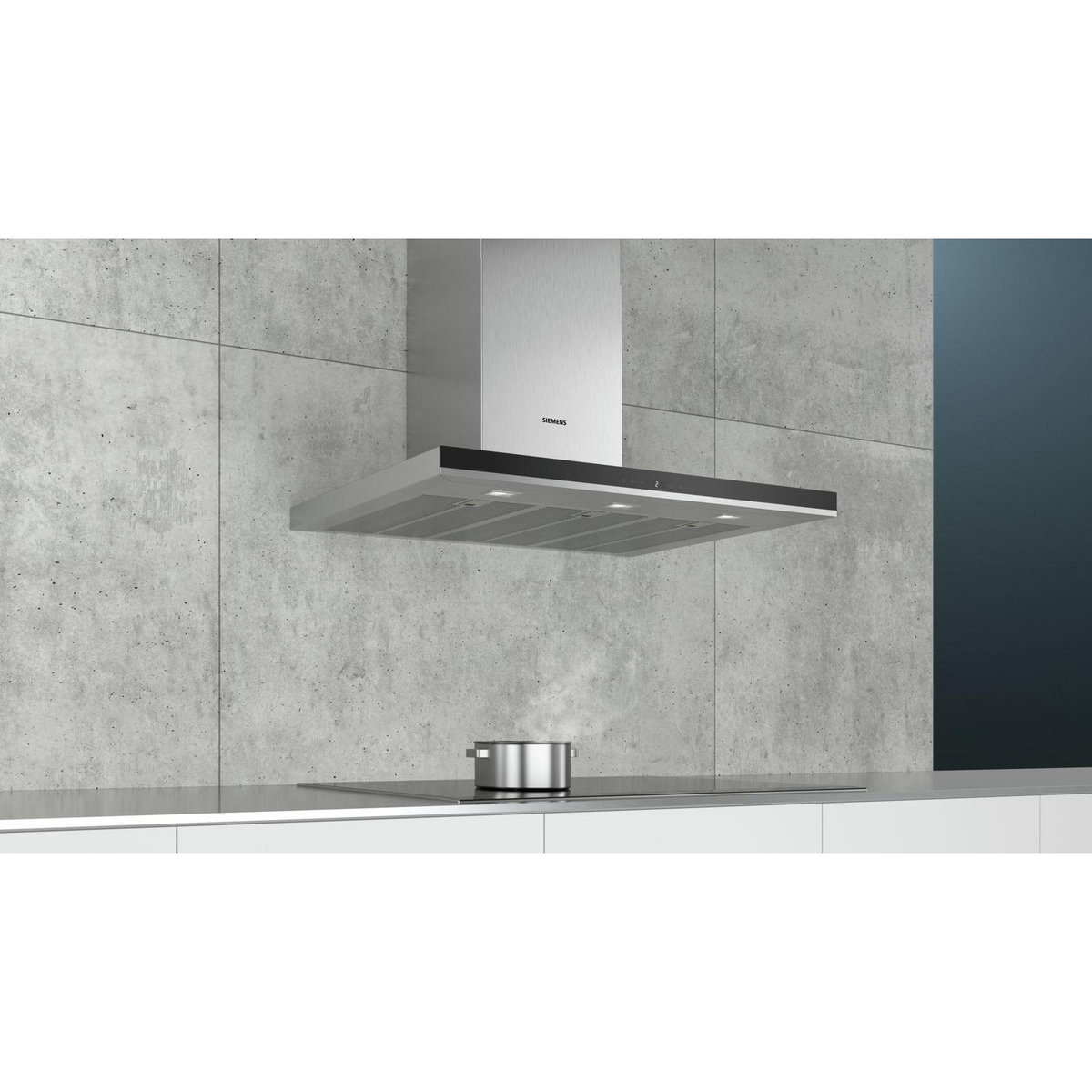 Siemens Hotte décorative murale 90cm 55db 843m3/h inox - lc98bip50
