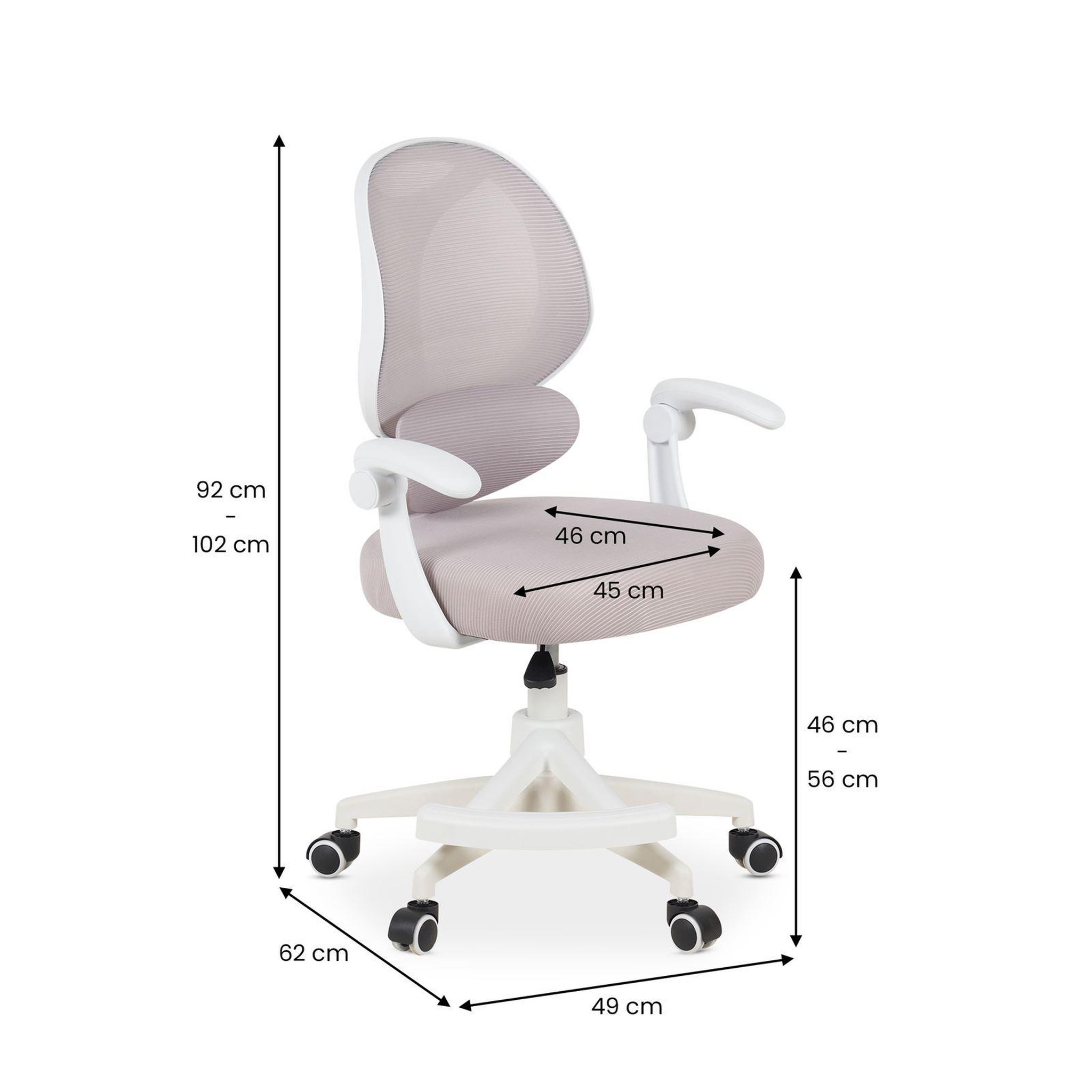 Voir la diapositive 6 : IDIMEX Chaise de bureau pour enfant isla pivotante