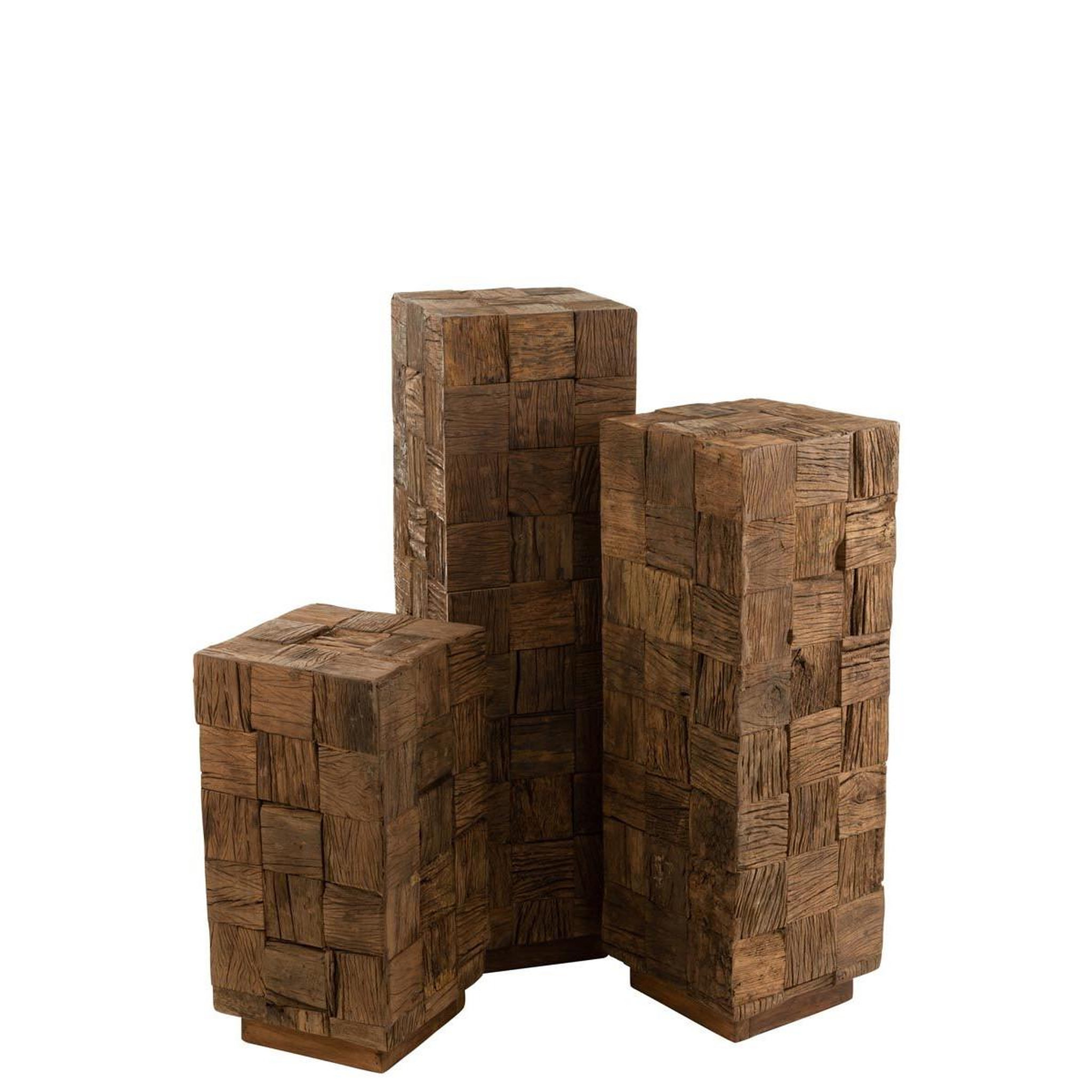 Voir la diapositive 4 : J-LINE Sellette déco en bois  evasion  90cm marron