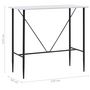 Voir la diapositive 6 : VIDAXL Table de bar Blanc 120x60x110 cm MDF