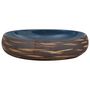 Voir la diapositive 3 : VIDAXL Vasque a poser marron et bleu ovale 59x40x15 cm ceramique