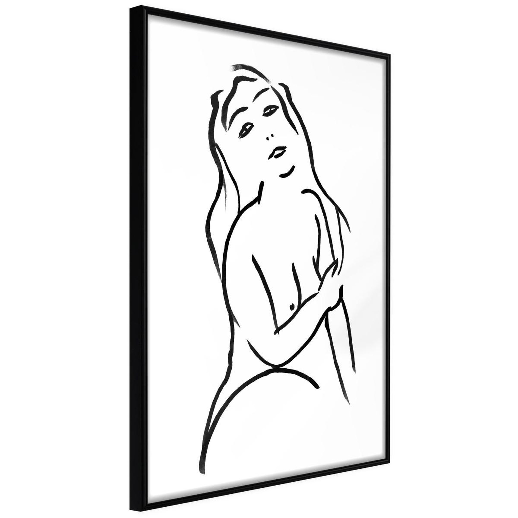 Paris Prix Affiche murale encadrée  shape of a woman