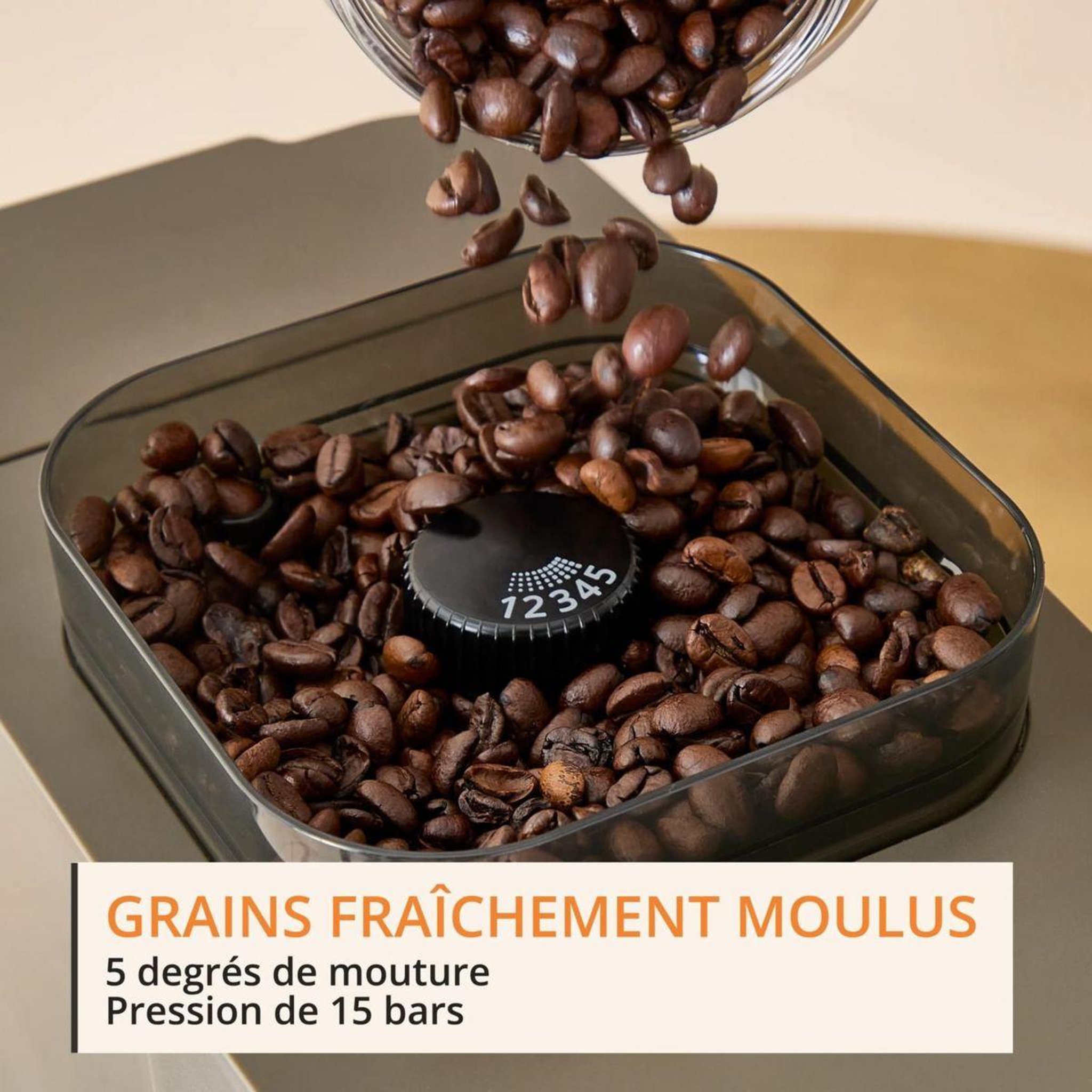 Voir la diapositive 3 : KRUPS Expresso broyeur coffee crush experience, machine à café à grains ultra compacte sa403be0