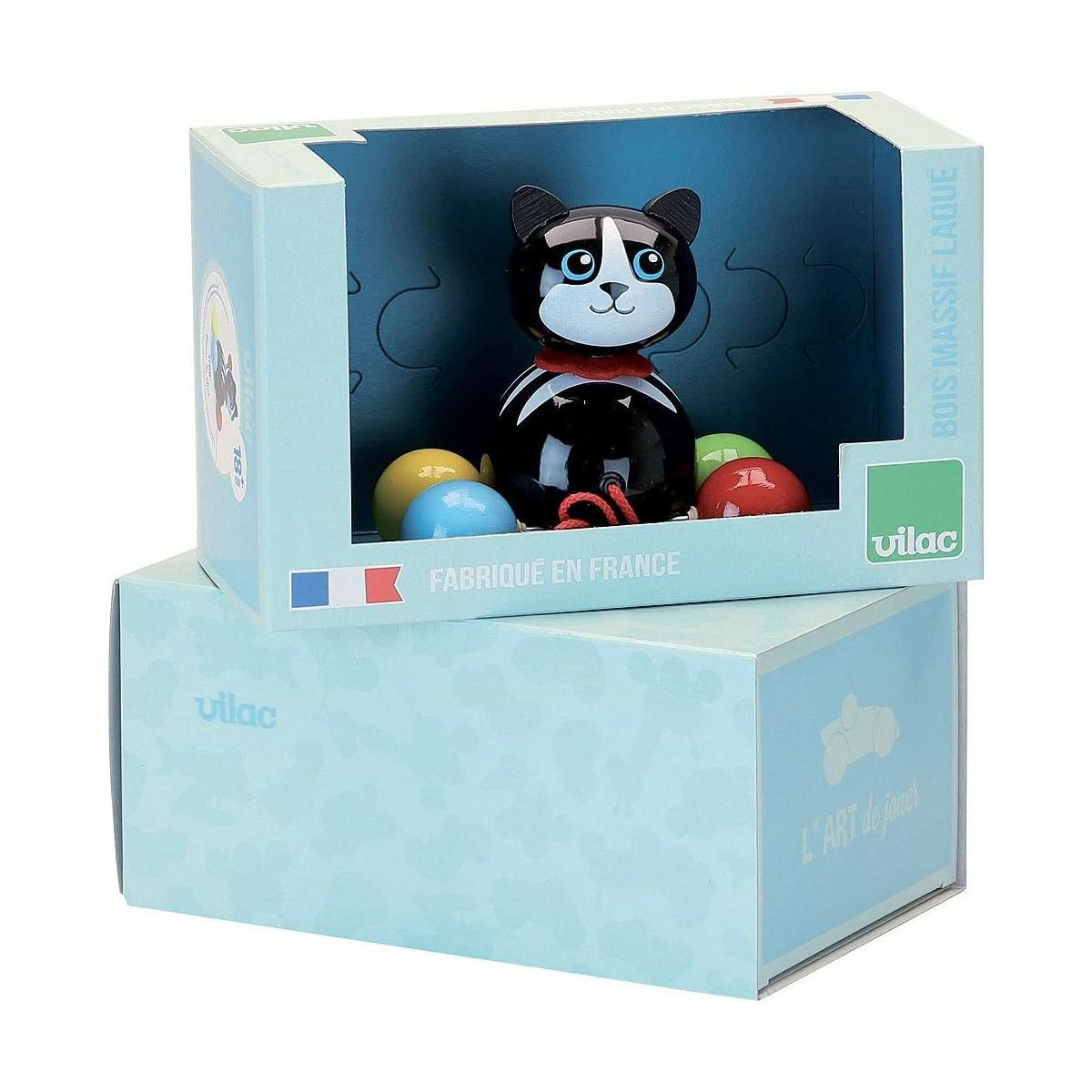 Vilac Minou le chat en bois a tirer