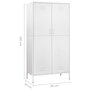 Voir la diapositive 6 : VIDAXL Garde-robe Blanc 90x50x180 cm Acier