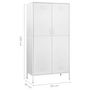 Voir la diapositive 6 : VIDAXL Garde-robe Blanc 90x50x180 cm Acier