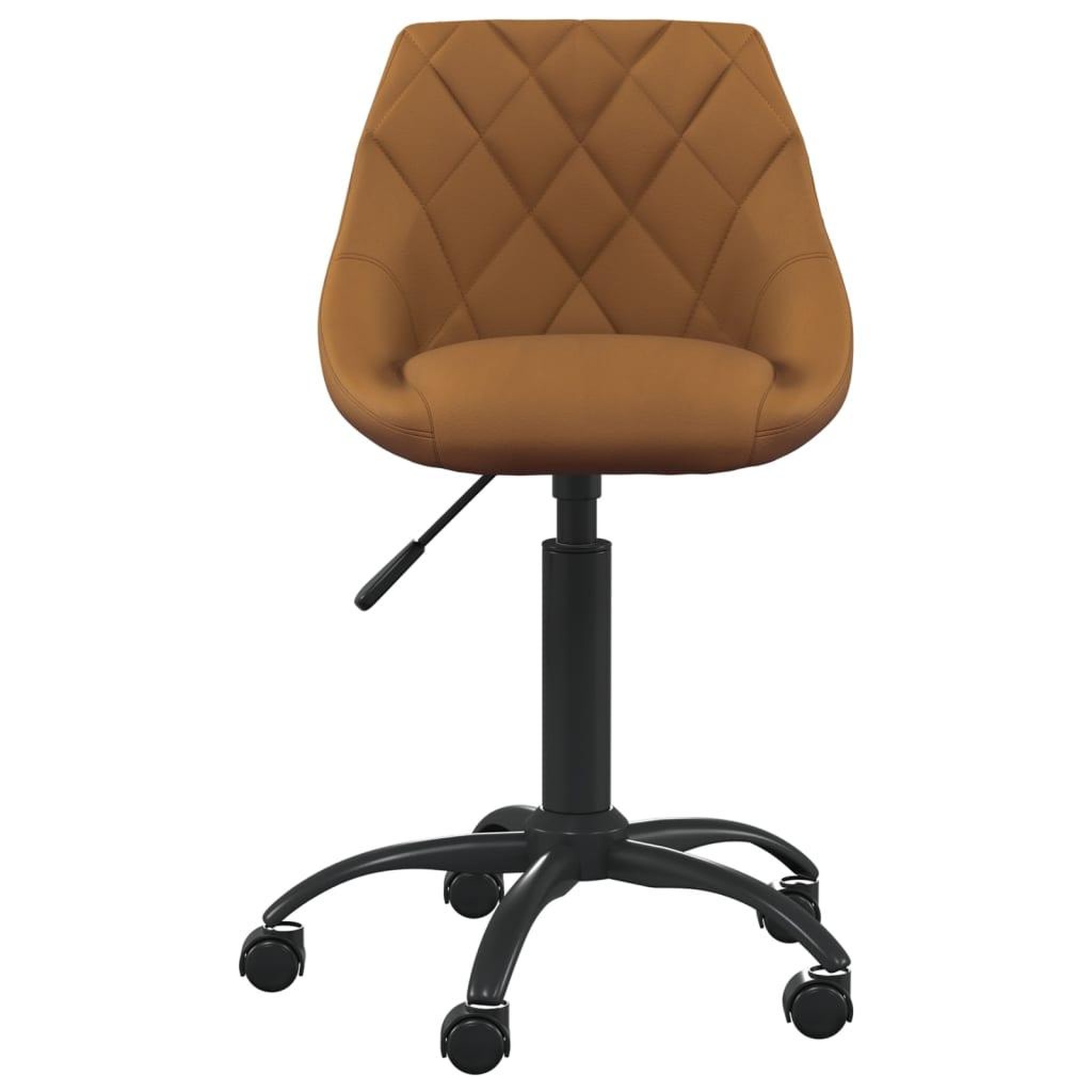 Voir la diapositive 2 : VIDAXL Chaise de bureau Marron Velours