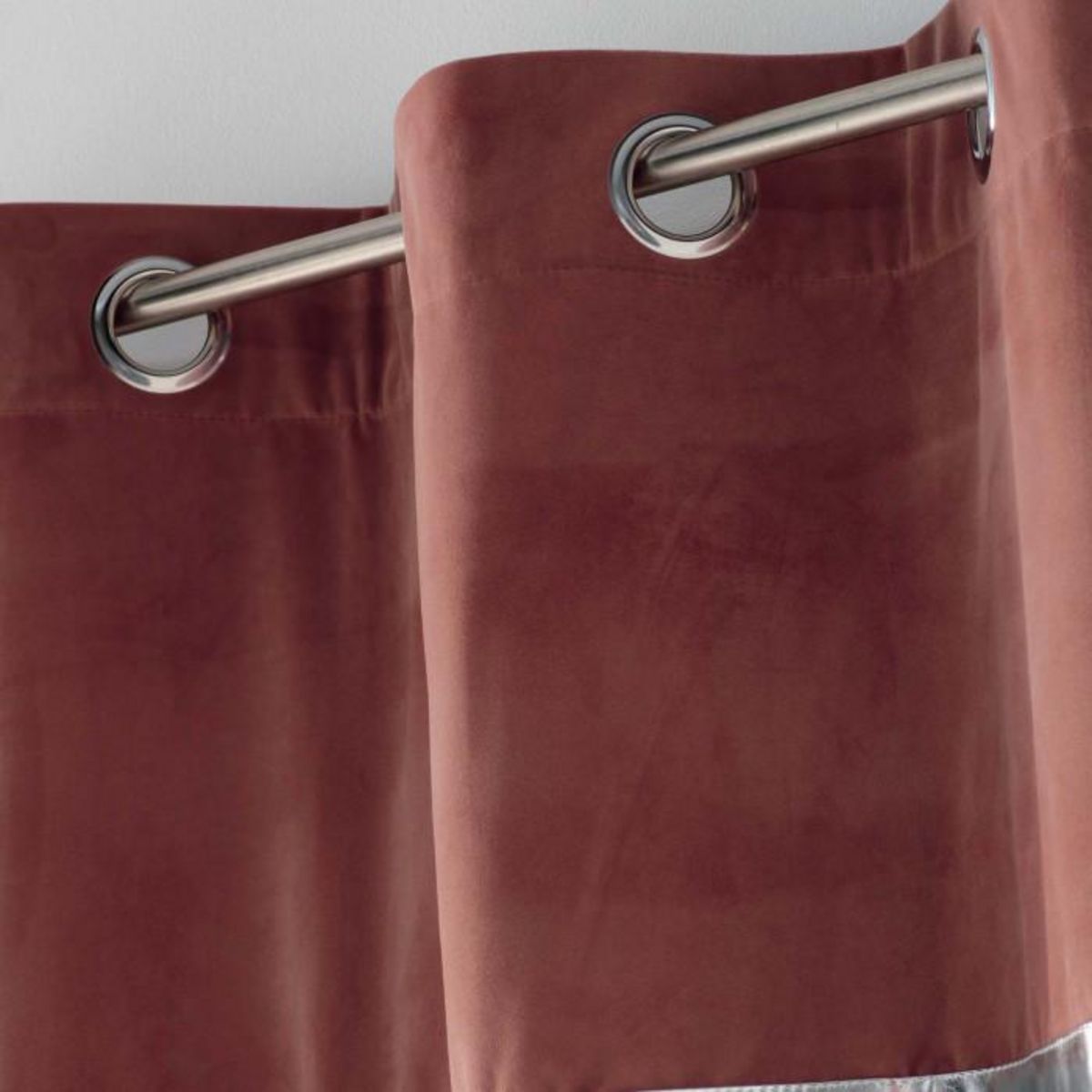 Paris Prix Rideau Voilage à Œillets  Blushy  140x240cm Bordeaux