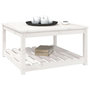 Voir la diapositive 4 : VIDAXL Table de jardin blanc 82,5x82,5x45 cm bois massif de pin