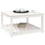 Voir la diapositive 4 : VIDAXL Table de jardin blanc 82,5x82,5x45 cm bois massif de pin