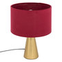 Voir la diapositive 1 : ATMOSPHERA Lampe à Poser en Velours  Siana  35cm Rouge Rubis
