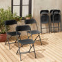 Voir la diapositive 5 : SWEEEK Chaises de réception pliantes – Fiesta – 6 chaises d'appoint en plastique gris foncé et métal