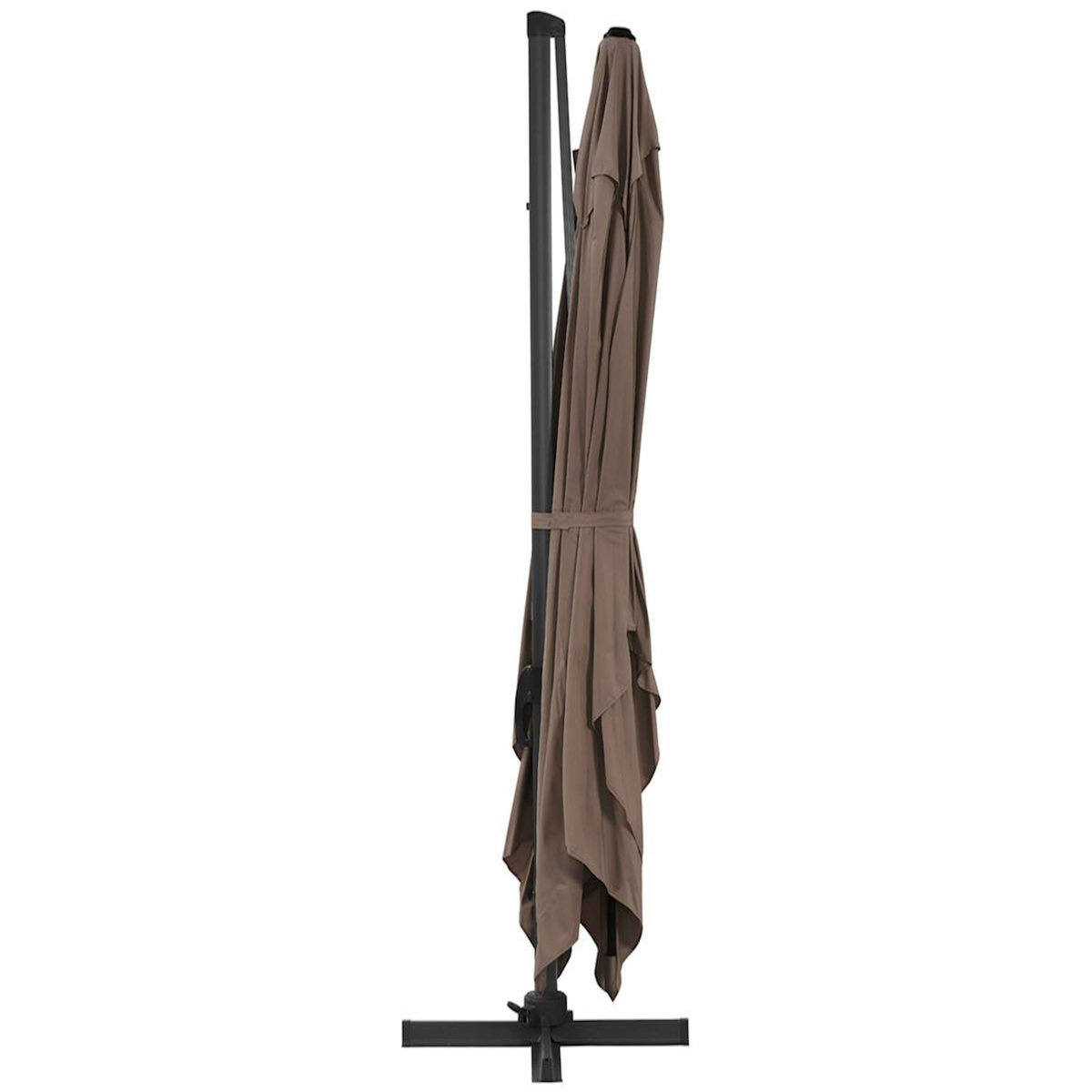 Habitat et Jardin Parasol jardin déporté Alu  Sun 4   - Rectangle - 3 x 4 m - Taupe - Dalles à lester incluses