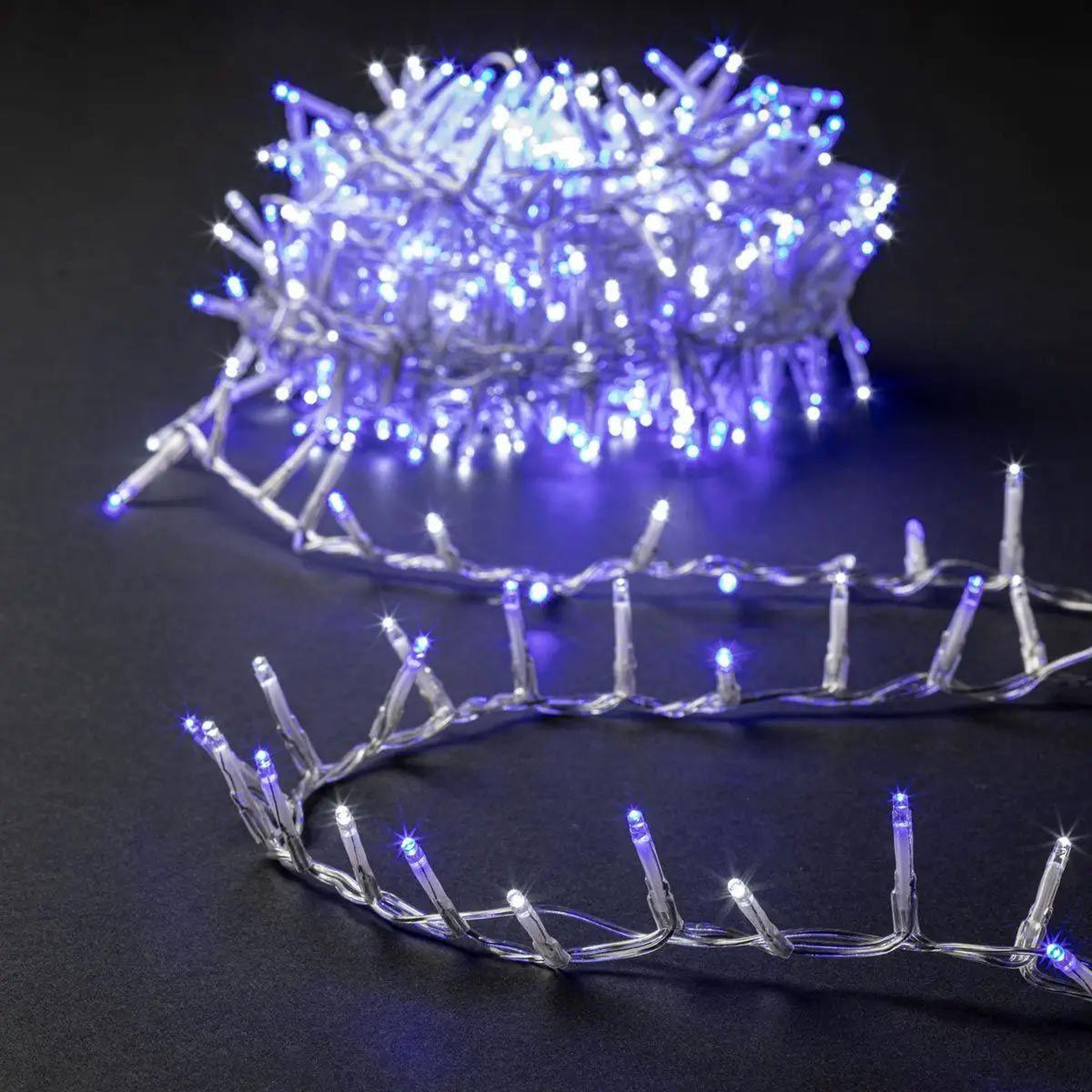 FEERIC LIGHT & CHRISTMAS Guirlande lumineuse extérieur  clust  25m blanc froid & bleu