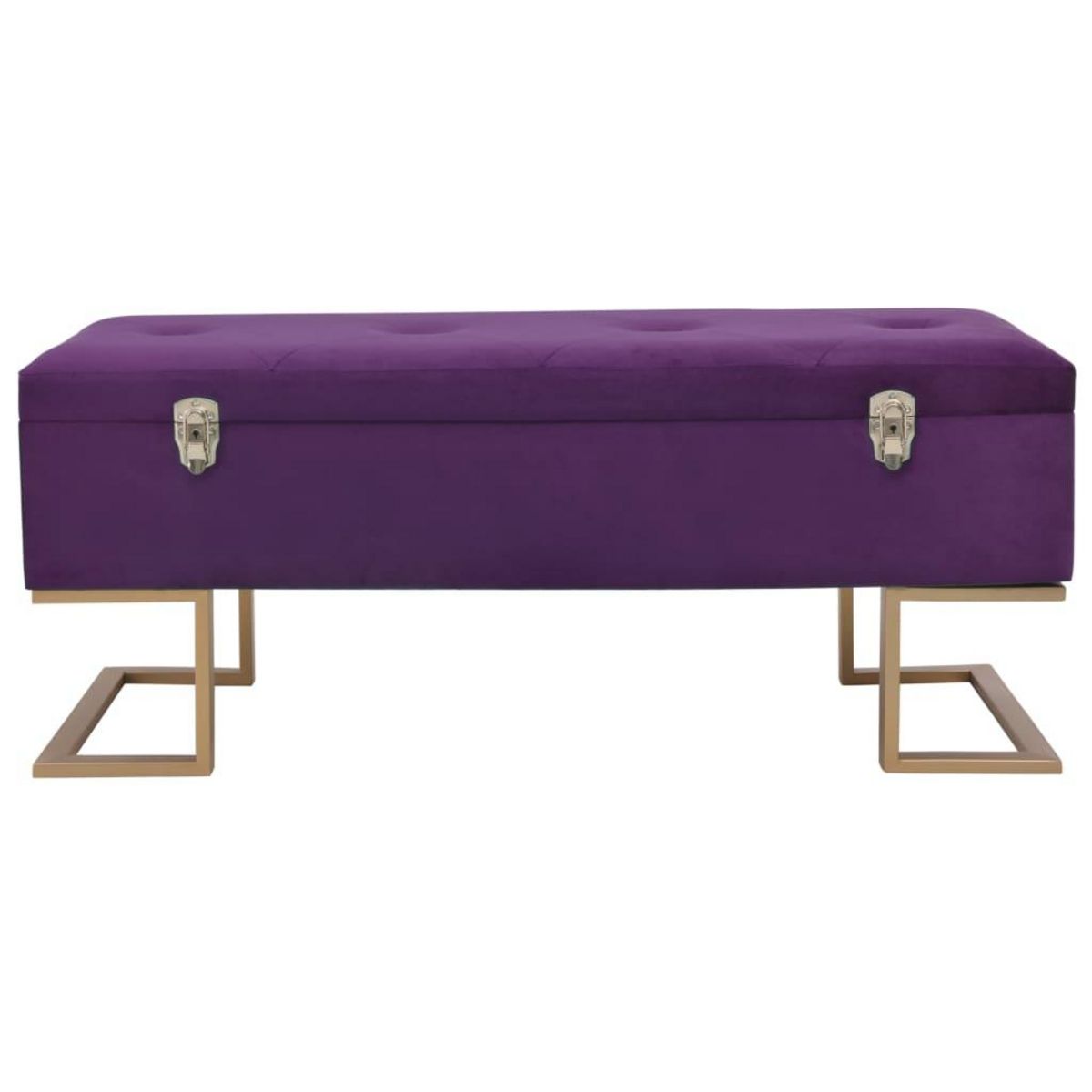 VIDAXL Banc avec compartiment de rangement 105 cm Violet Velours