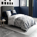 ATELIER DU COTON Parure de drap 100% coton 57fils zanzibar. Coloris disponibles : Bleu