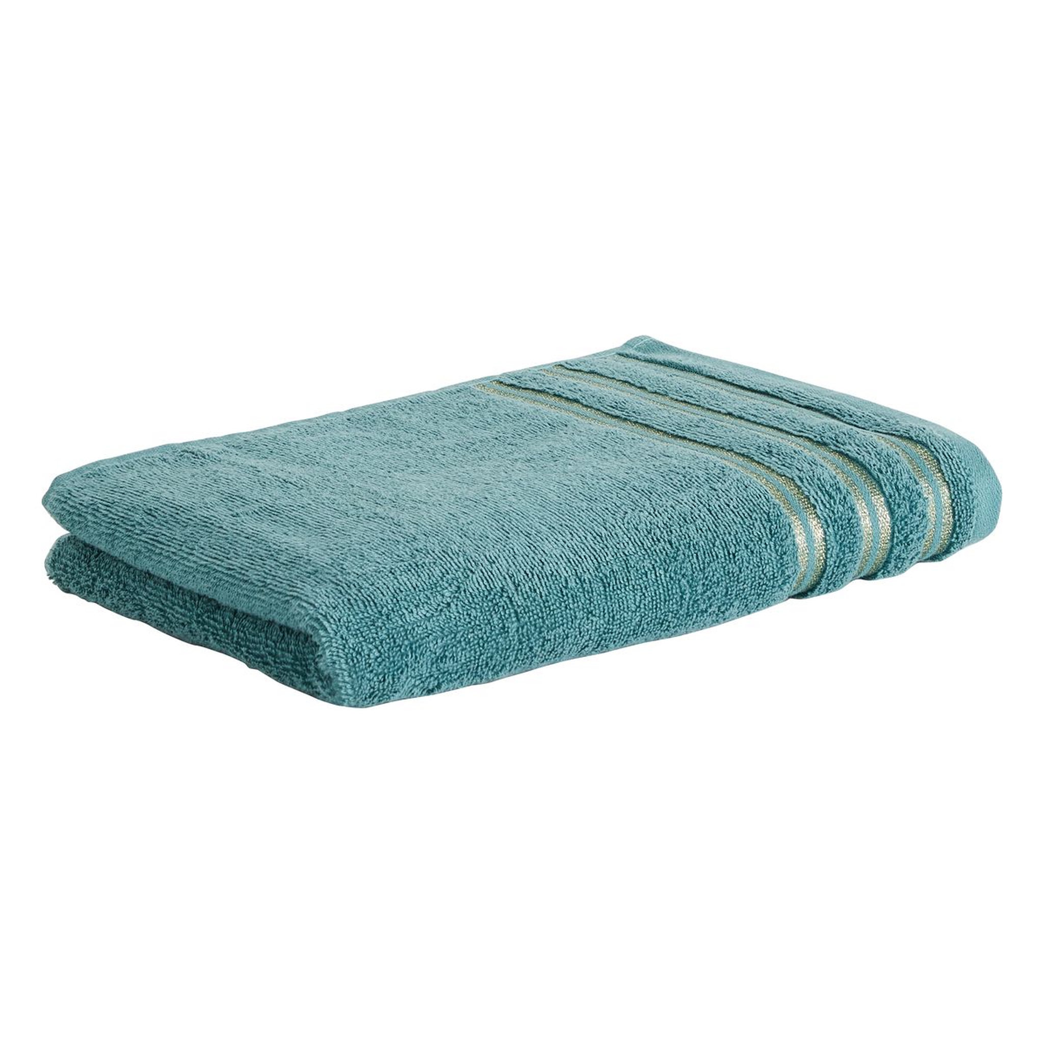 Voir la diapositive 1 : ACTUEL Drap de bain uni en coton liteau lurex 500 g/m²