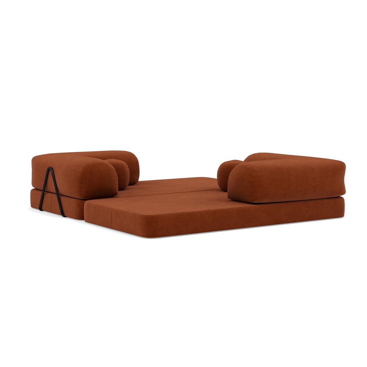 LISA DESIGN Nebula - canapé 3 places convertible en velours texturé