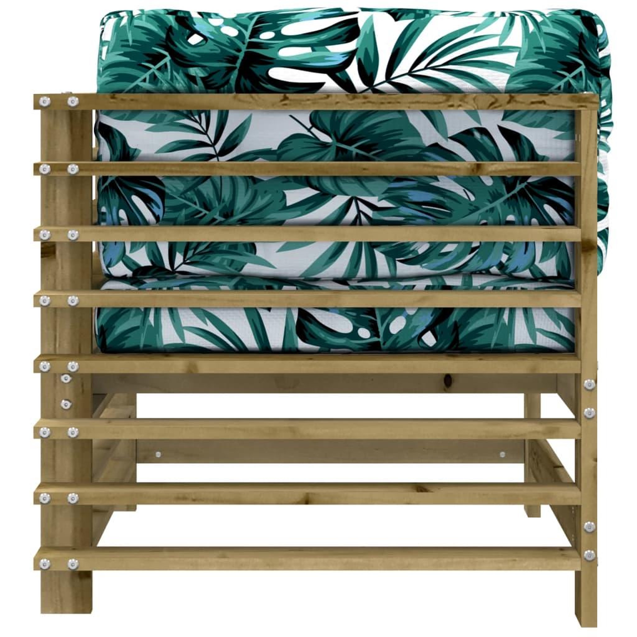 Voir la diapositive 4 : VIDAXL Canape d'angle avec coussins bois de pin impregne