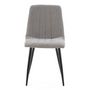 Voir la diapositive 2 : VS VENTA-STOCK Pack 4 chaises Sagi recouvertes de tissu gris