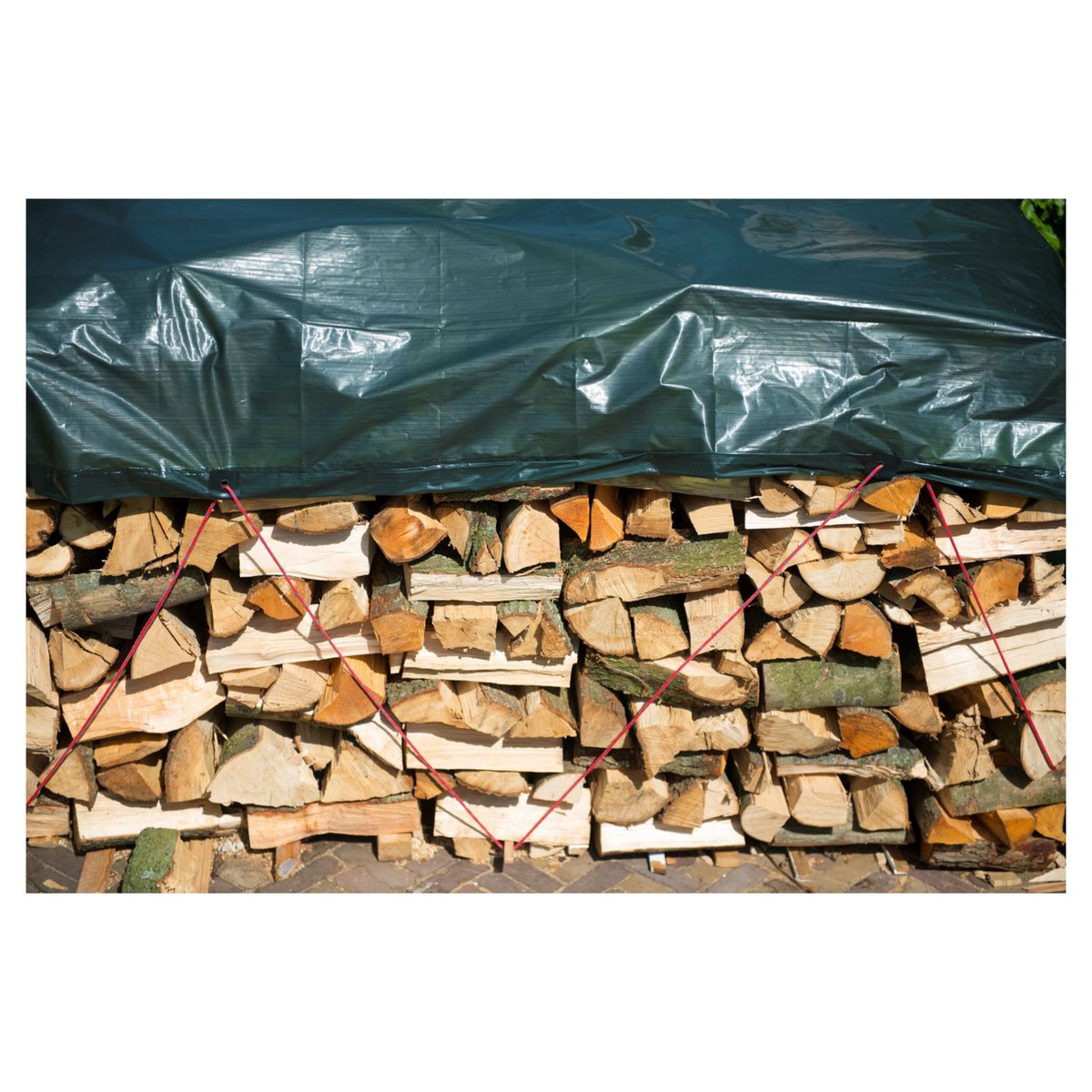 Bâche protection bois - Vert - 1,5x6m - HDPE 90 G