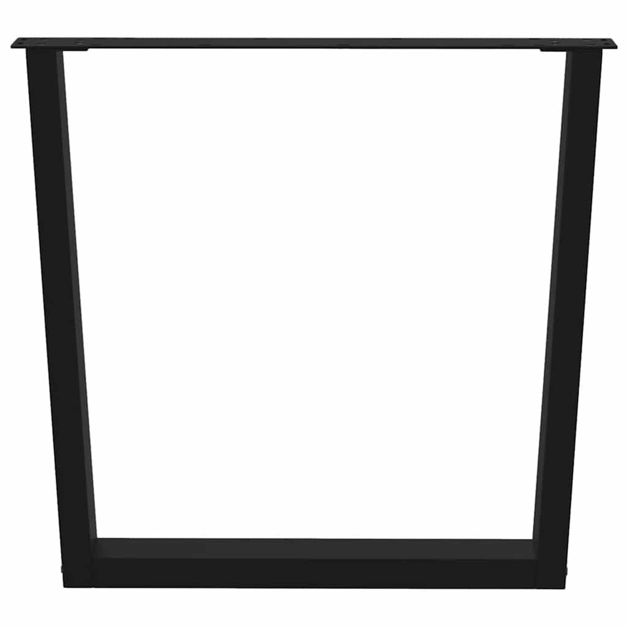 Voir la diapositive 3 : VIDAXL Pieds de table a manger forme de V 2 pcs noir 80x(72-73,3) cm