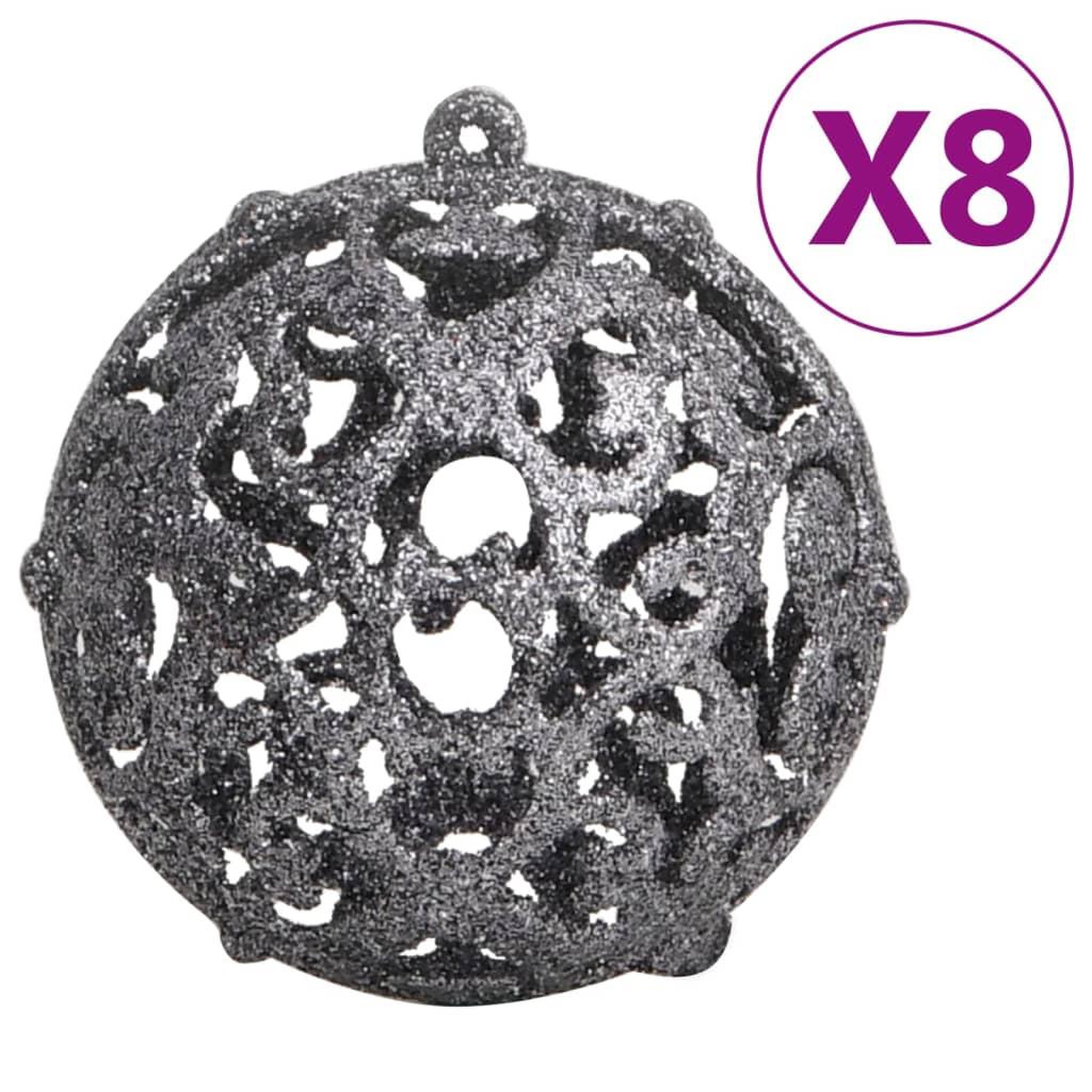 Voir la diapositive 4 : VIDAXL Ensemble de boules de Noël 111 pieces blanc et gris polystyrene