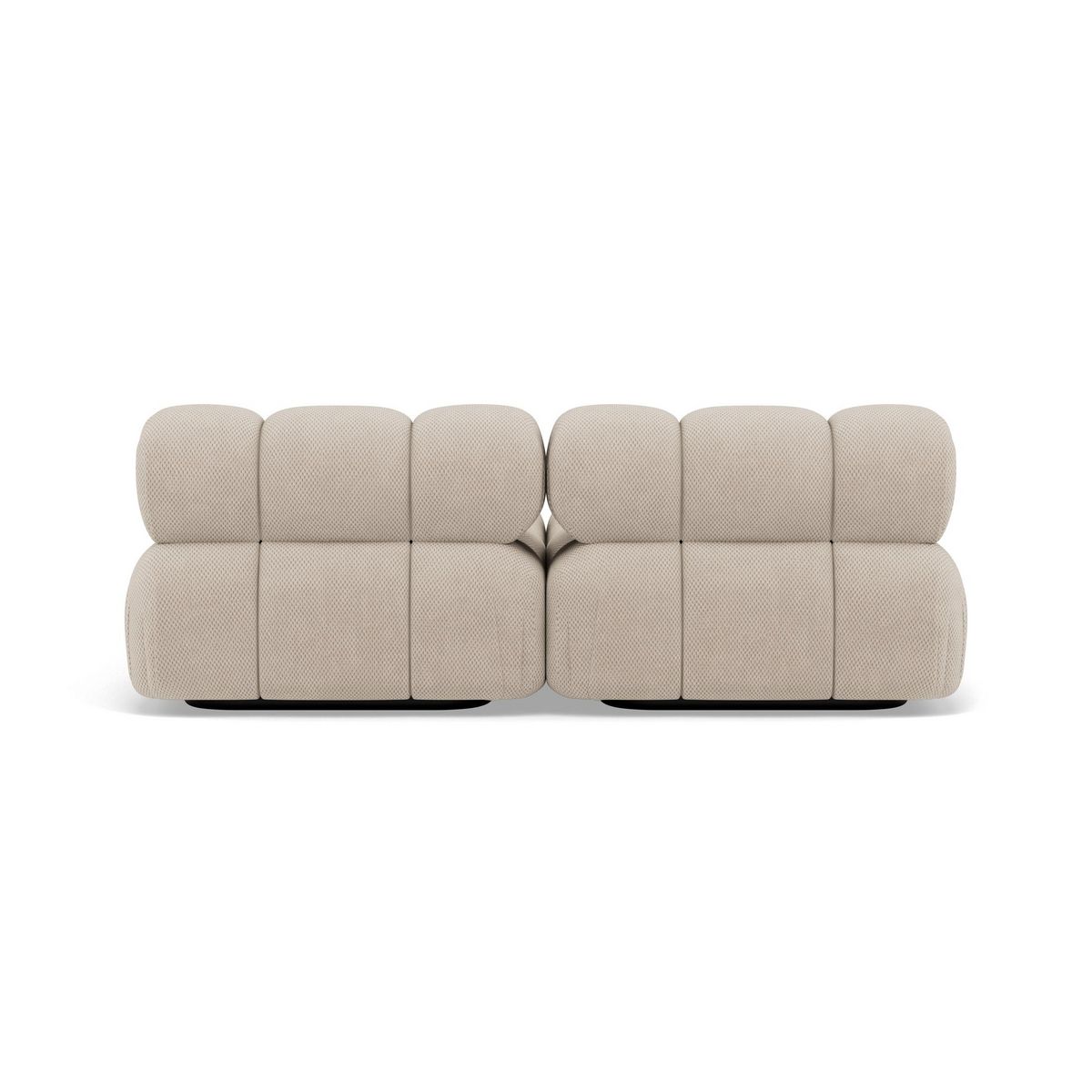 LISA DESIGN Ruby - canapé droit 4 places avec double méridienne - assise profonde - en velours texturé