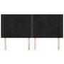 Voir la diapositive 3 : VIDAXL Tete de lit avec oreilles Noir 203x16x118/128 cm Velours