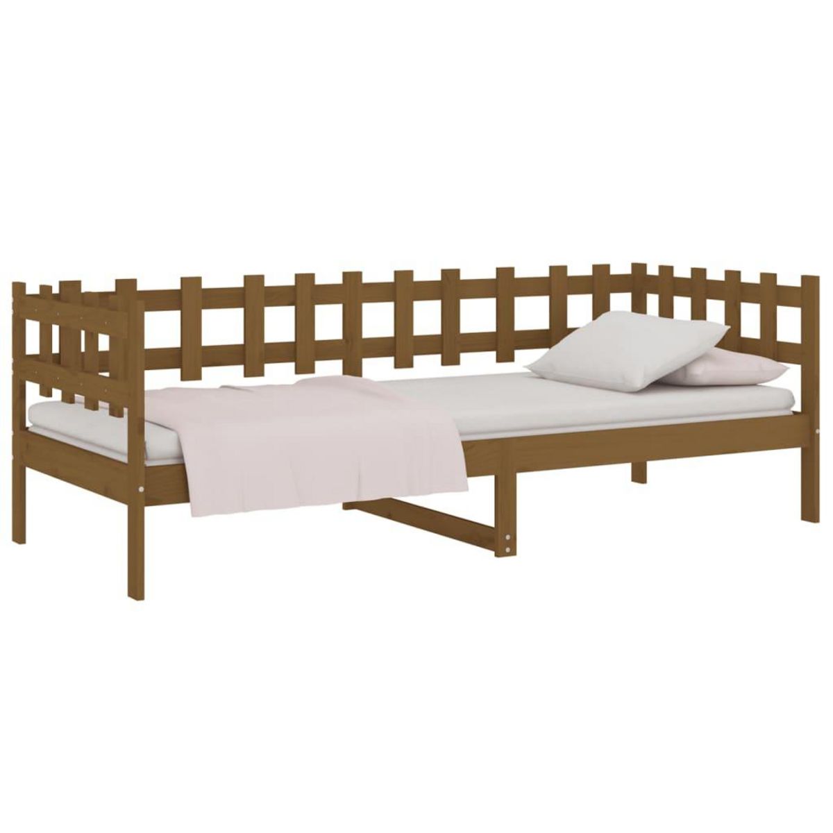 VIDAXL Lit de jour sans matelas marron miel 80x200 cm bois pin massif
