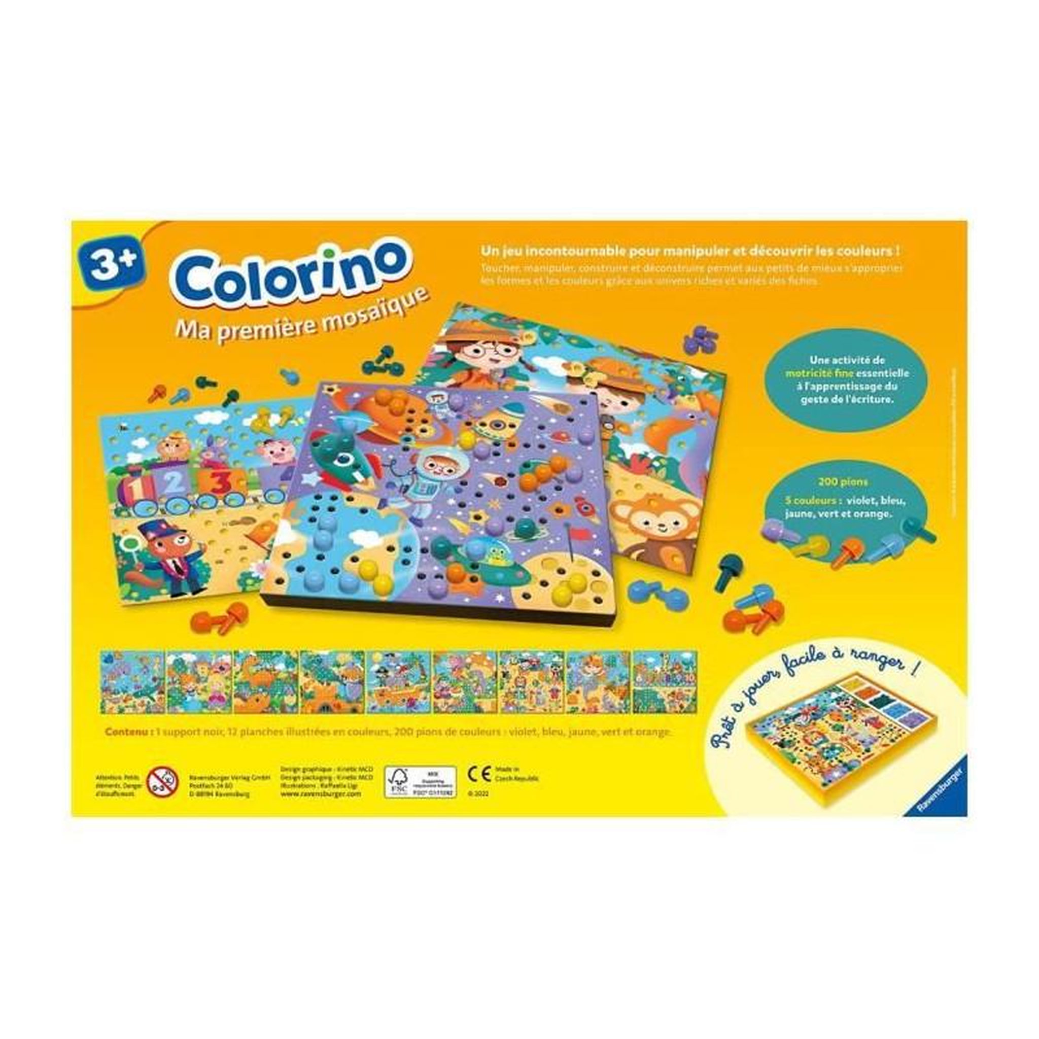 Voir la diapositive 2 : RAVENSBURGER Ravensburger - Colorino Ma premiere mosaique