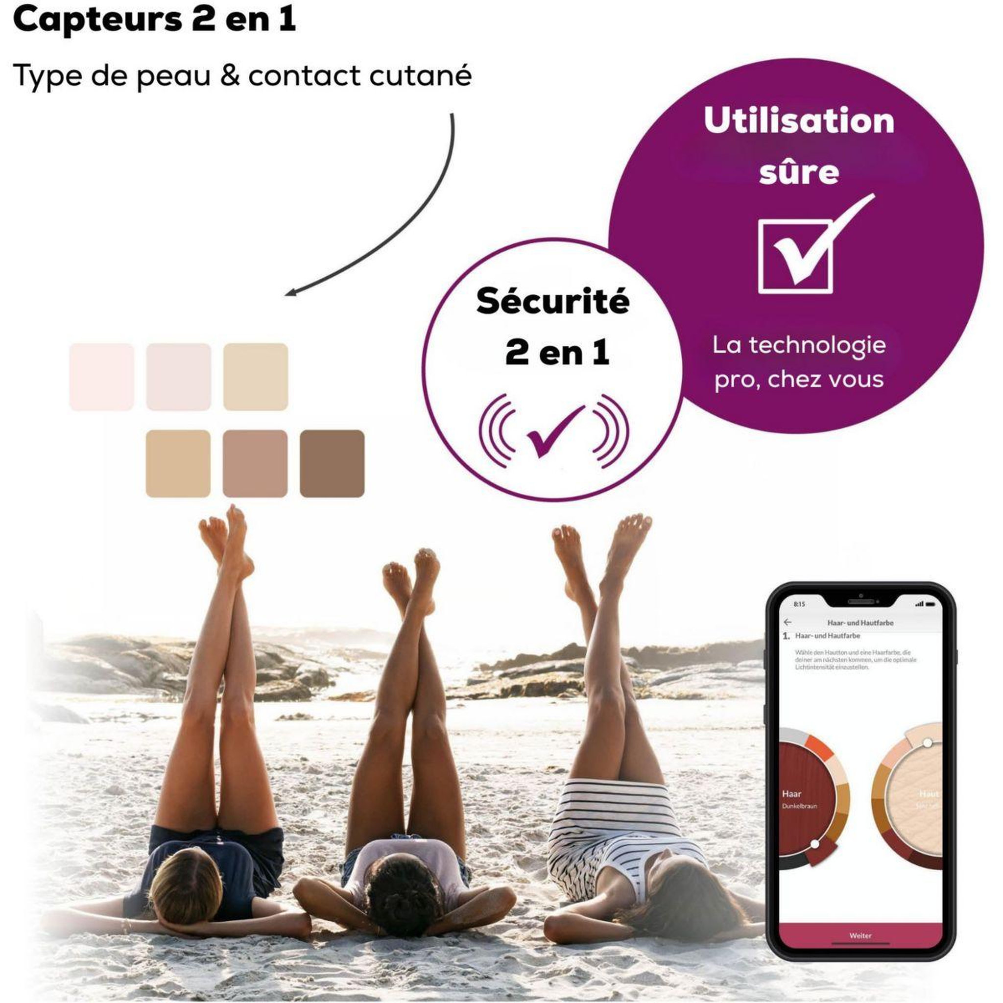 Voir la diapositive 4 : Beurer Epilateur lumière pulsée ipl 5800 - 600 000 flashs