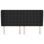 Voir la diapositive 3 : VIDAXL Tete de lit avec oreilles Noir 203x23x118/128 cm Similicuir