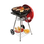 LIVOO Barbecue à charbon 41cm rouge/noir - doc172r