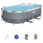 Voir la diapositive 9 : BESTWAY Piscine tubulaire ovale 427x250x100cm Power Steel&trade;