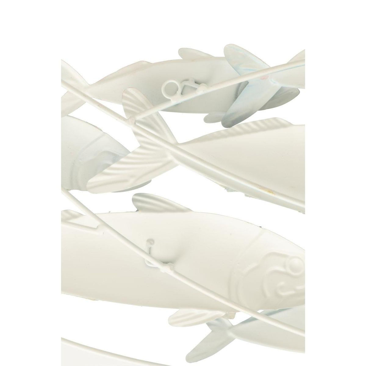 Paris Prix Déco Murale en Métal  Groupe de poissons  111cm Bleu Foncé