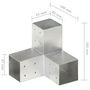 Voir la diapositive 6 : VIDAXL Connecteurs de poteau 4 pcs Forme en Y Metal galvanise 81x81 mm