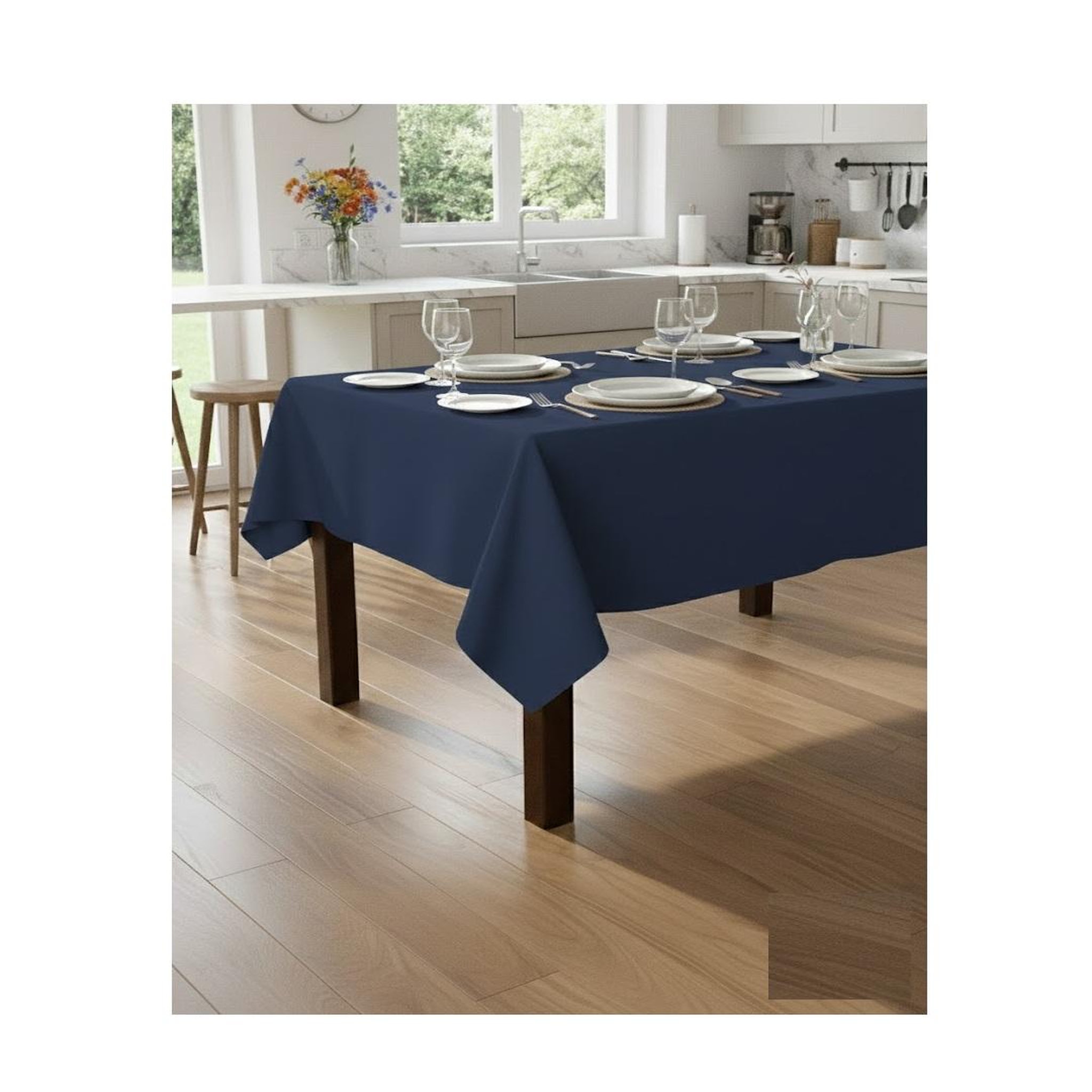 Voir la diapositive 3 : Eden Nappe en polyester finition ourlet nels