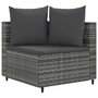 Voir la diapositive 3 : VIDAXL Salon de jardin 4 pcs avec coussins gris resine tressee