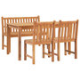 Voir la diapositive 3 : VIDAXL Ensemble a manger de jardin 4 pcs Bois de teck massif