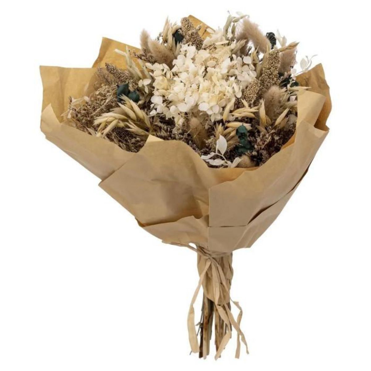 ATMOSPHERA Bouquet de Fleurs Séchées  Vintage  40cm Ivoire