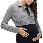 MAMALICIOUS Blazer de Grossesse Gris/ Femme Mamalicious Noelli. Coloris disponibles : Noir