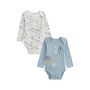 Voir la diapositive 1 : Petit Béguin Lot de 2 bodies bébé manches longues Félintrépide