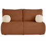 Voir la diapositive 1 : BEST MOBILIER Marvin - canapé 3 places convertible et coffre en fausse fourrure côtelée avec 2 coussins boule inclus